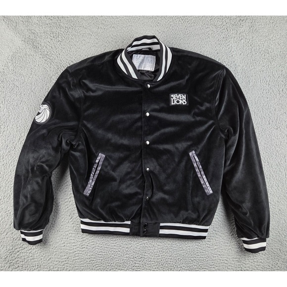 Seven Lions Other - Seven Lions Black Logo Jacket Adult Medium Black White